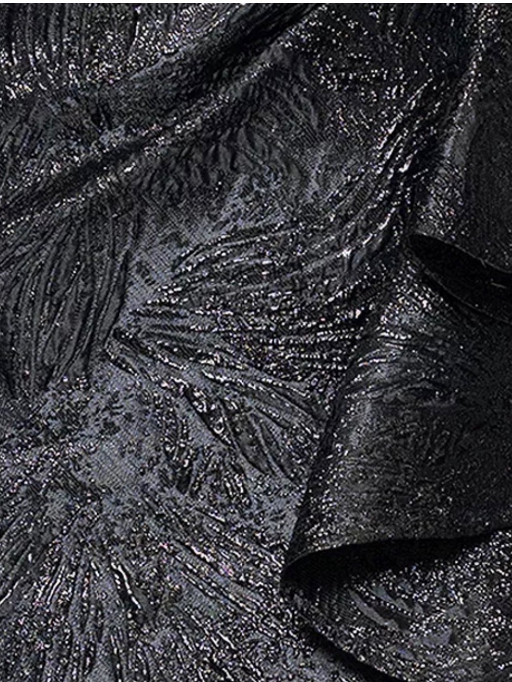 Xscape Black Off-Shoulder Textured Ruffle Gown - Picture 5 of 8